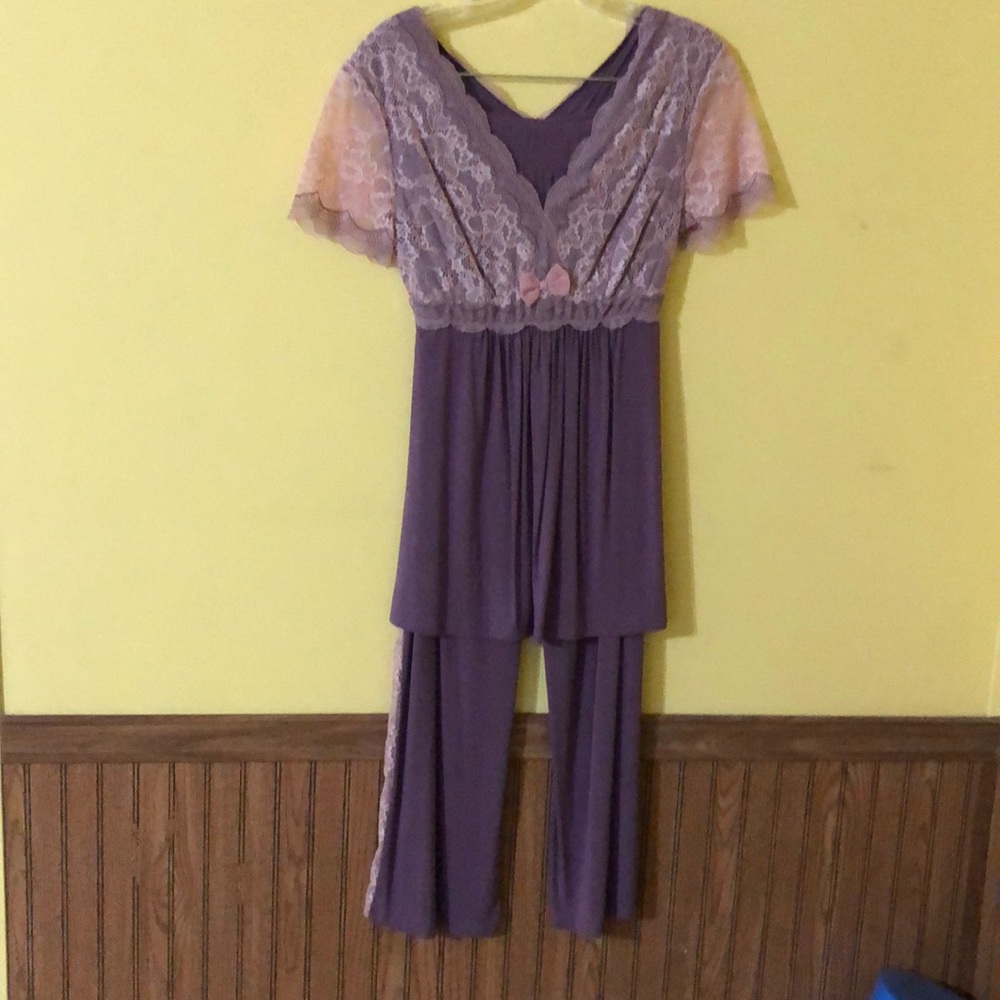 Soma pink and purple 2 piece pajama